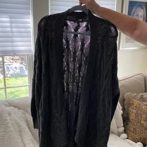 Eileen Fisher Chunky Grey Drop Shoulder Sweater